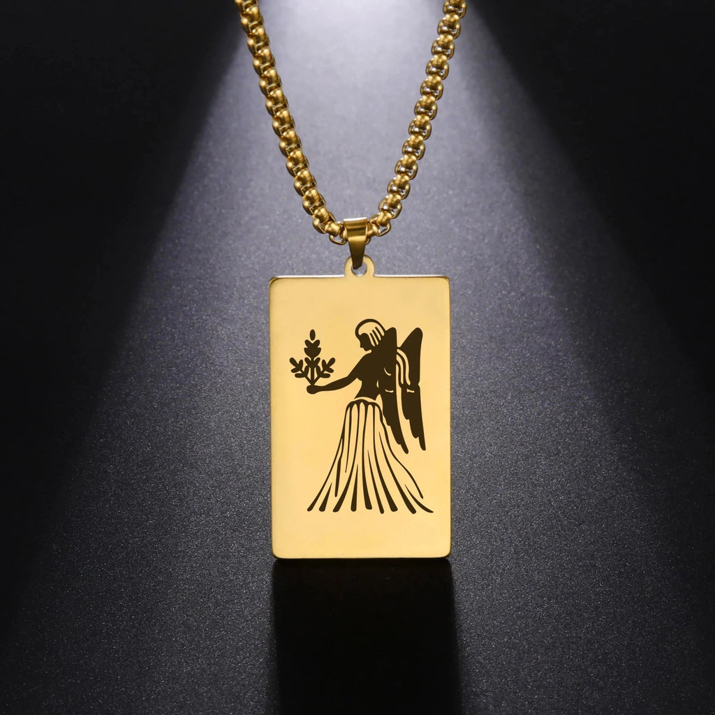 Collier avec Pendentif Elégant Signe du Zodiaque Astrologique