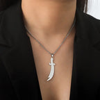 Ketting met <span data-glossary-id="epée d'Ali Zulfikar">Ali Zulfikar-zwaard</span> Arabisch islamitisch moslim zilver