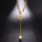 Collier avec Pendentif Etoiles or