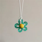 Collier avec Pendentif Fleur Colorée
