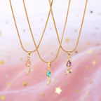 Collier avec Pendentif Fleur de Tulipe en Zircon vert