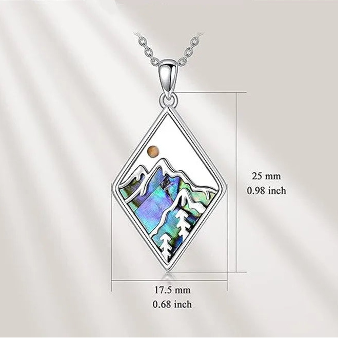 Collier avec Pendentif Géométrique Montagne