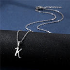 Gepersonaliseerde ketting met initiaalhanger k