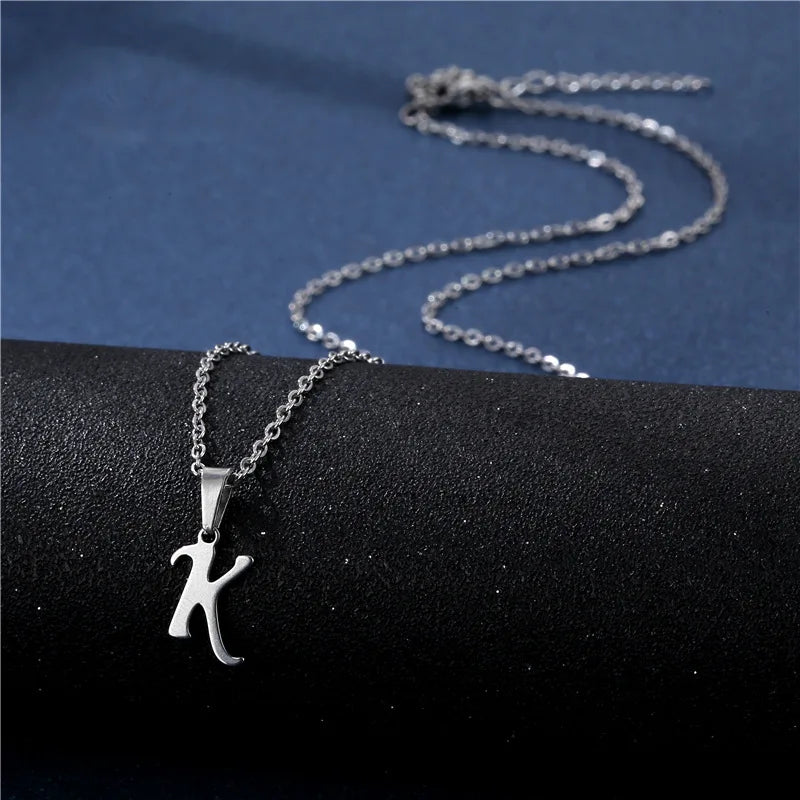 Gepersonaliseerde ketting met initiaalhanger k