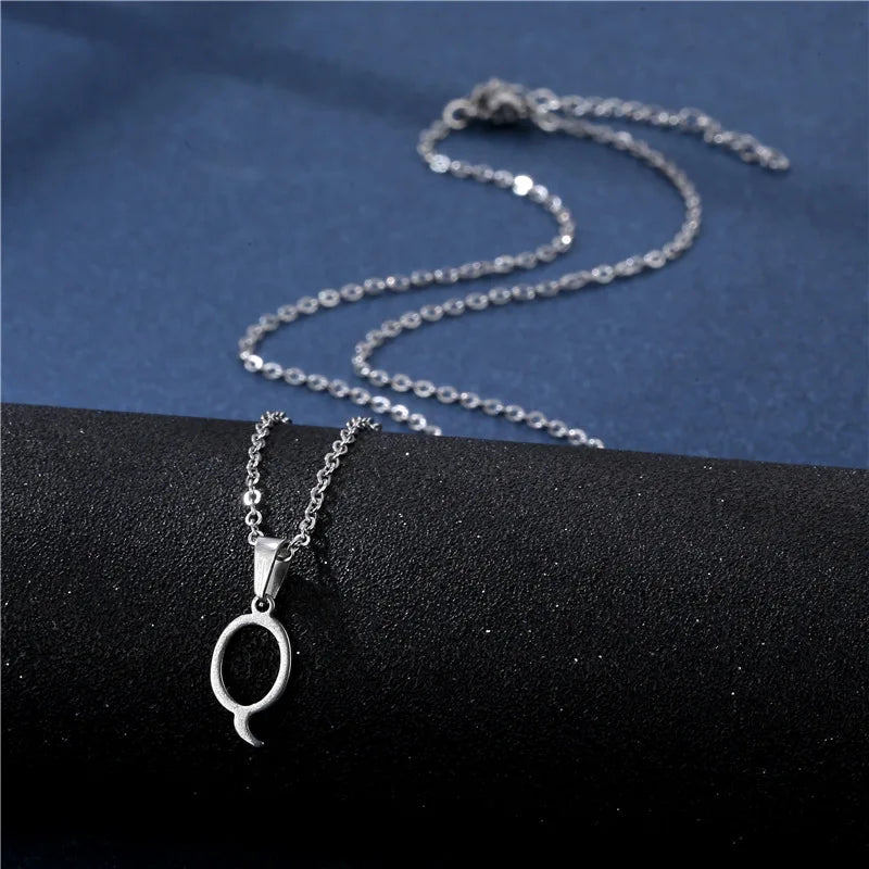 Gepersonaliseerde ketting met initiaalhanger q