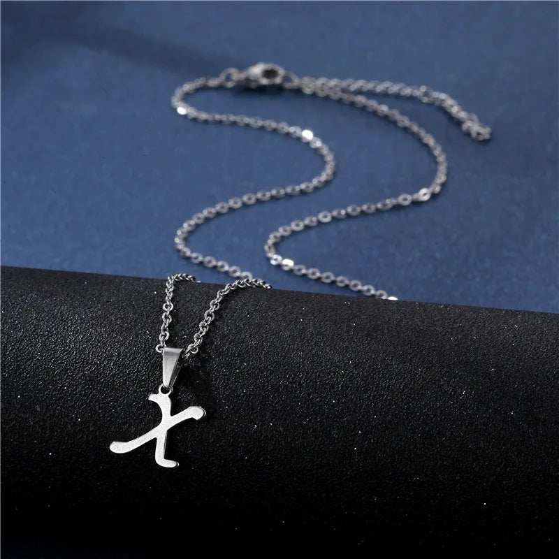 Gepersonaliseerde ketting met initiaalhanger x