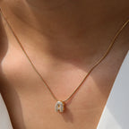 Halsketting met initialenhanger van strass a