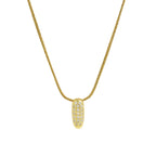 Halsketting met initialenhanger van strass i