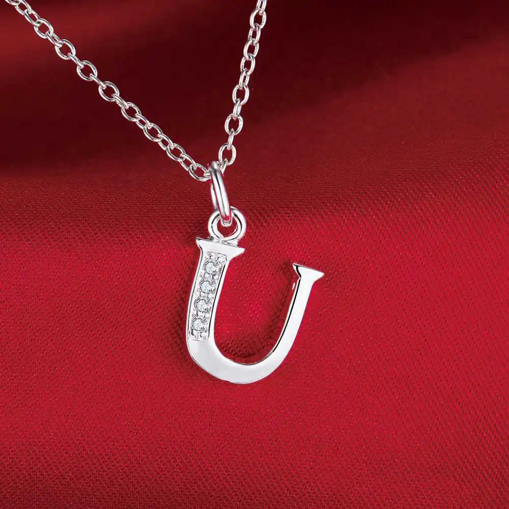 Lange ketting met initialenhanger u
