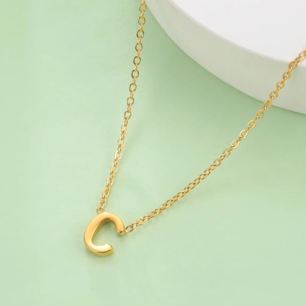 Ketting met initiaalhanger - letter 