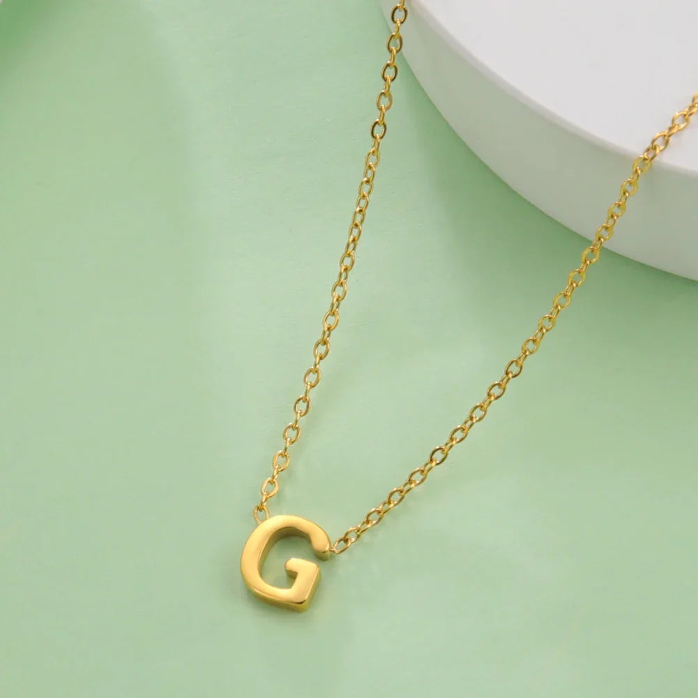 Ketting met initiaalhanger - letter 