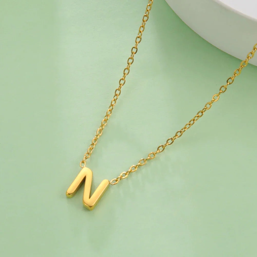 Ketting met initiaalhanger - letter 