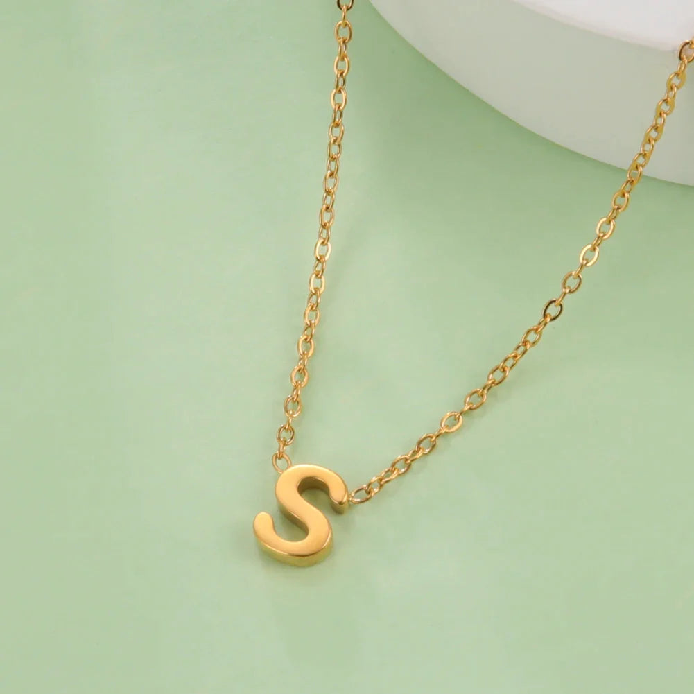 Ketting met initiaalhanger - letter 