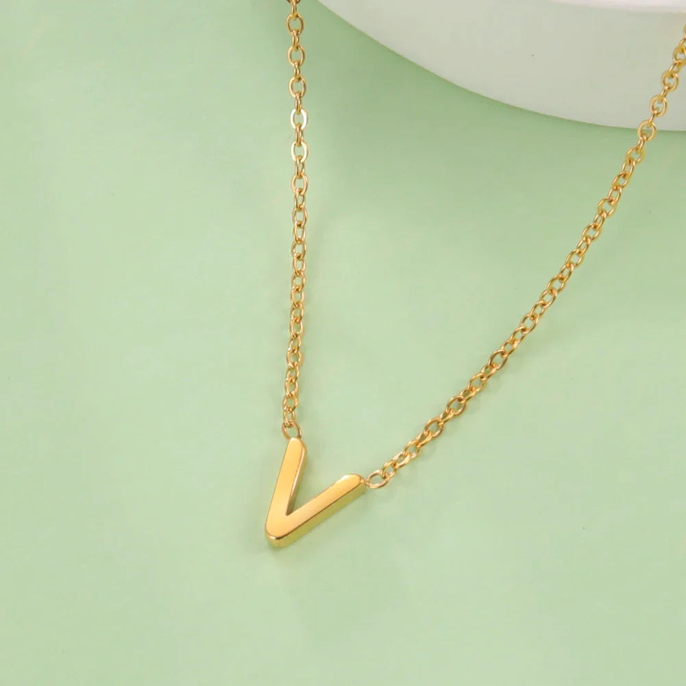 Ketting met initiaalhanger - letter 