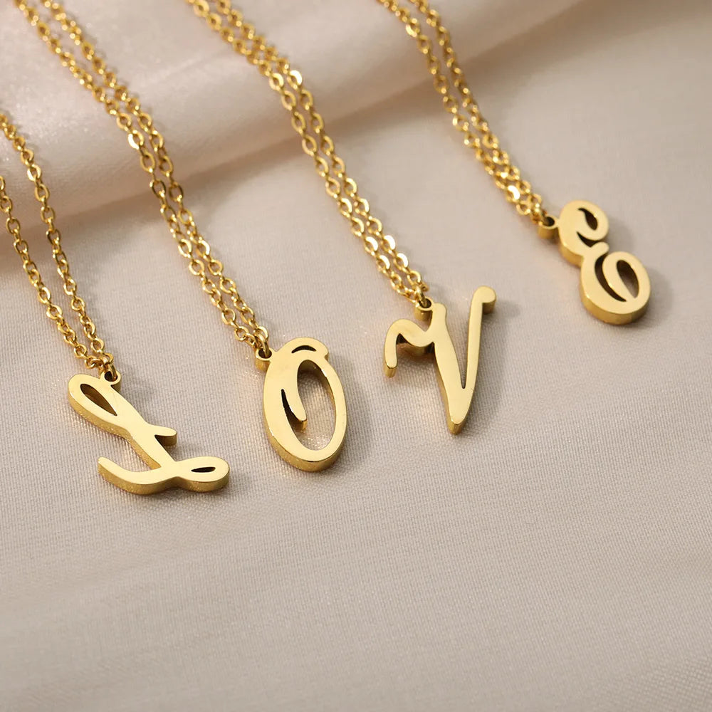 Ketting met initiaalhanger voor dames