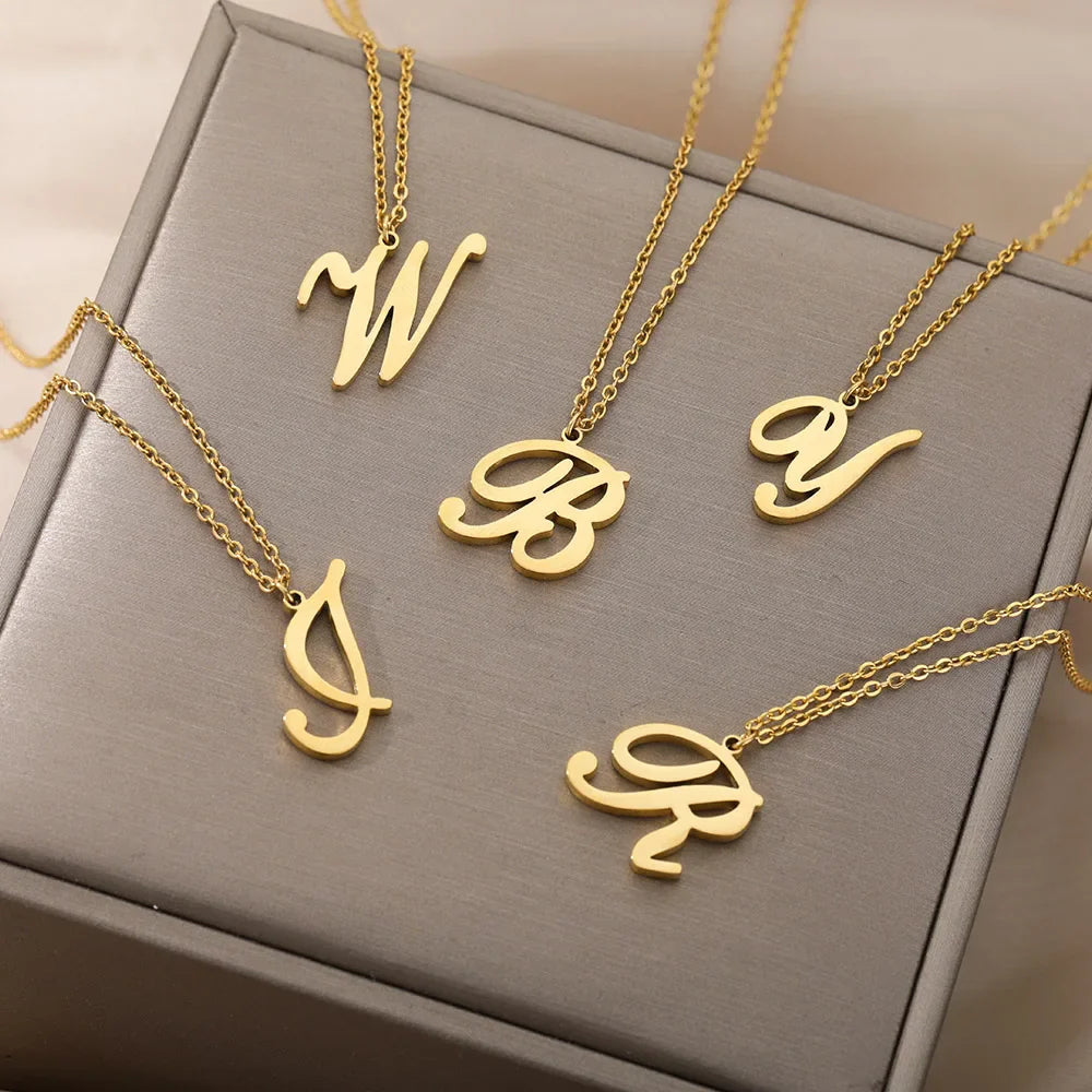 Ketting met initiaalhanger voor dames