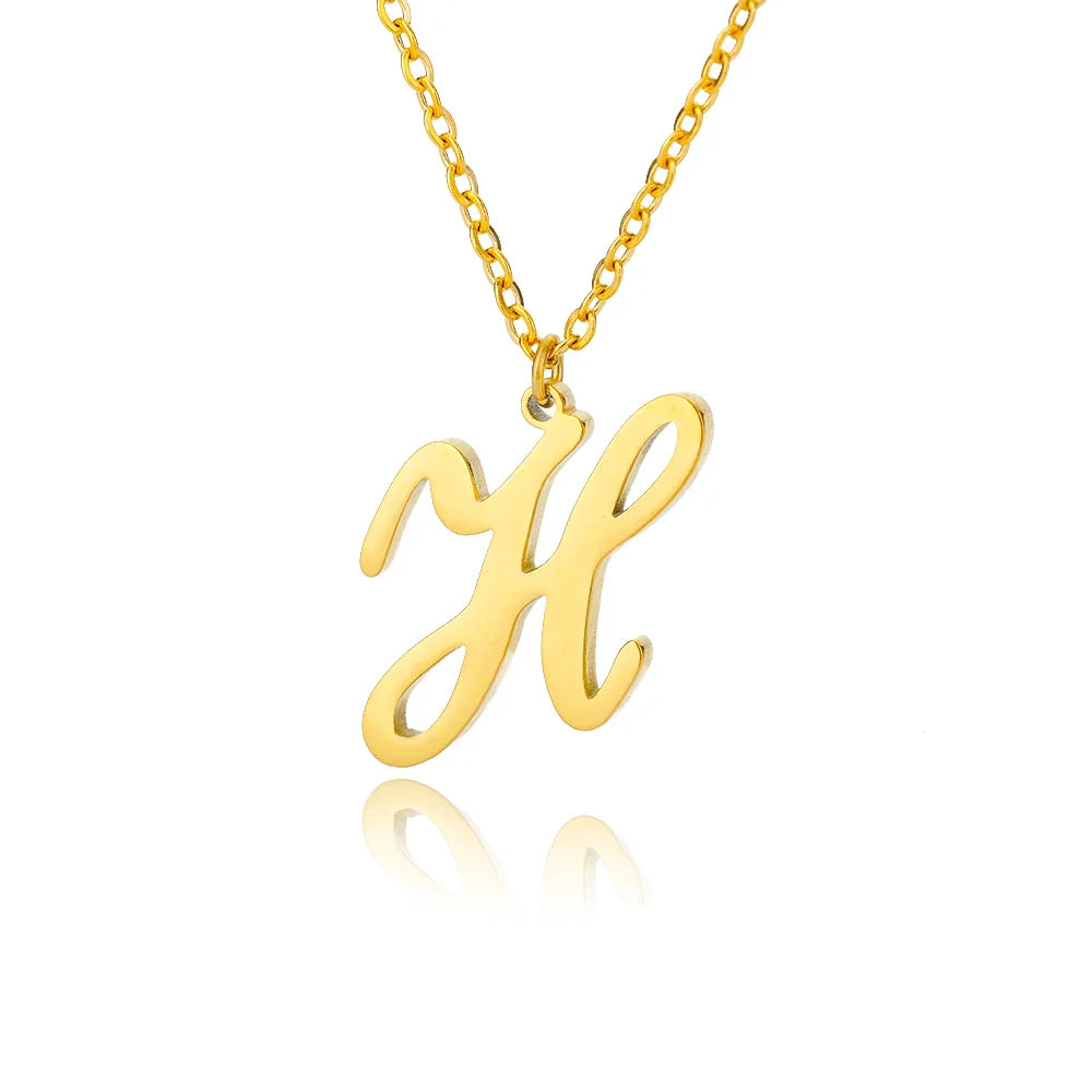 Ketting met initiaalhanger voor dames h