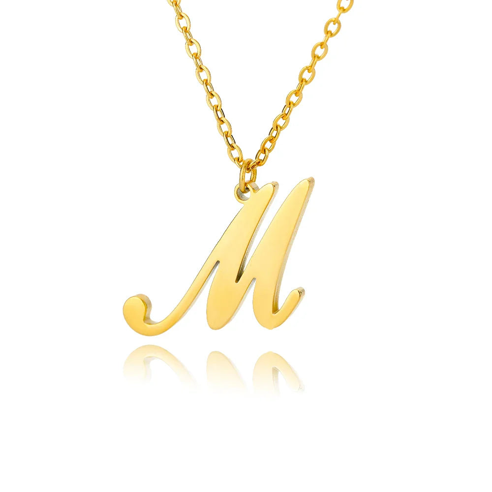 Ketting met initiaalhanger voor dames m