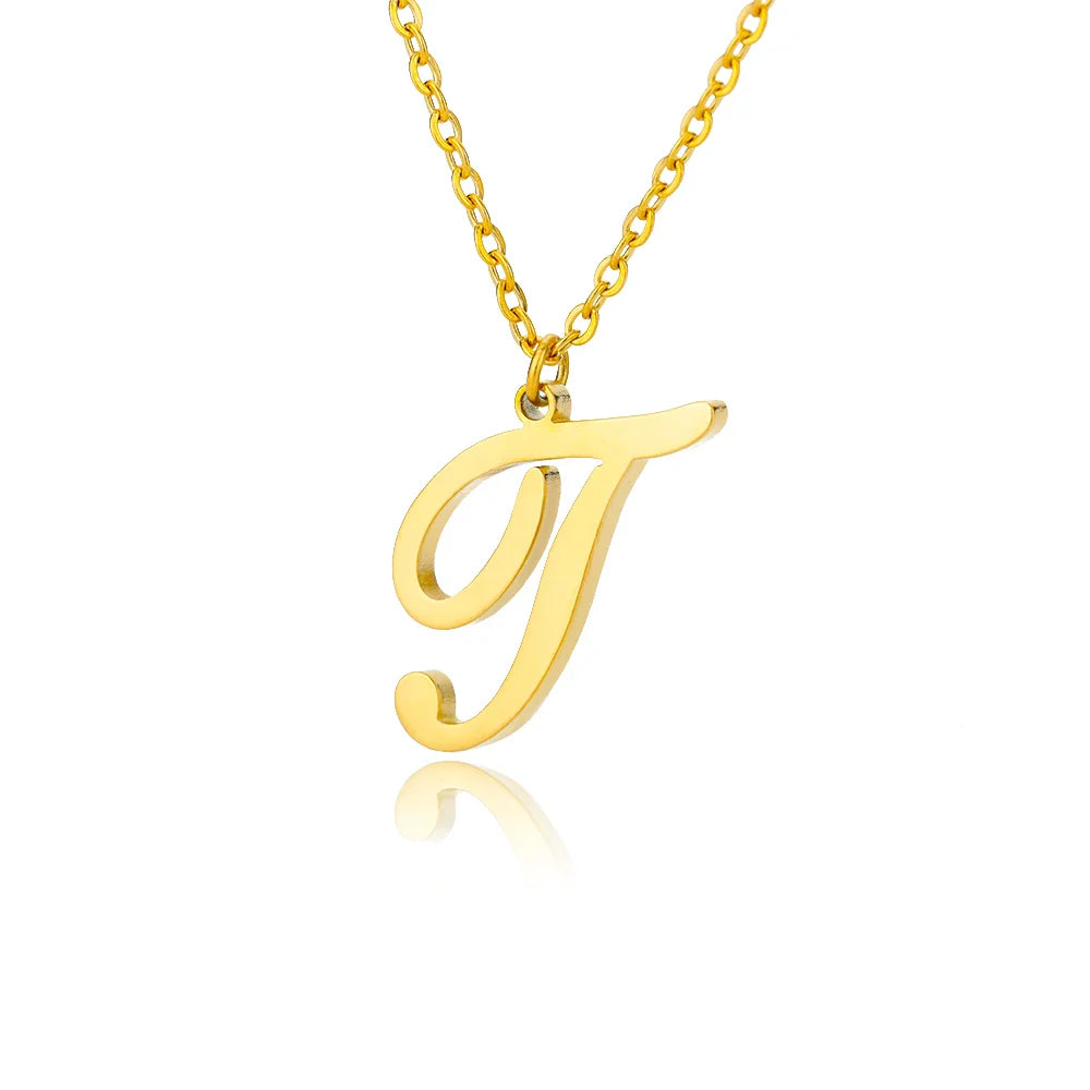 Ketting met initiaalhanger voor dames - letter 