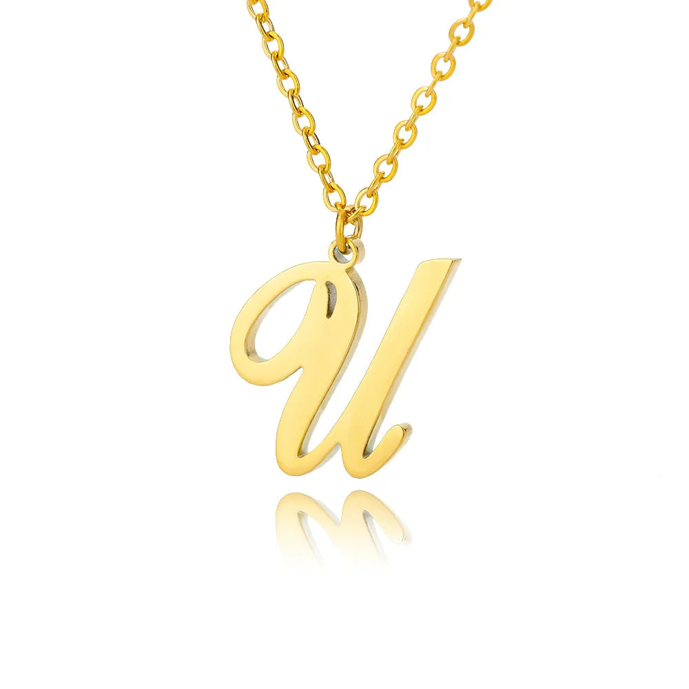 Ketting met initiaalhanger voor dames - letter 