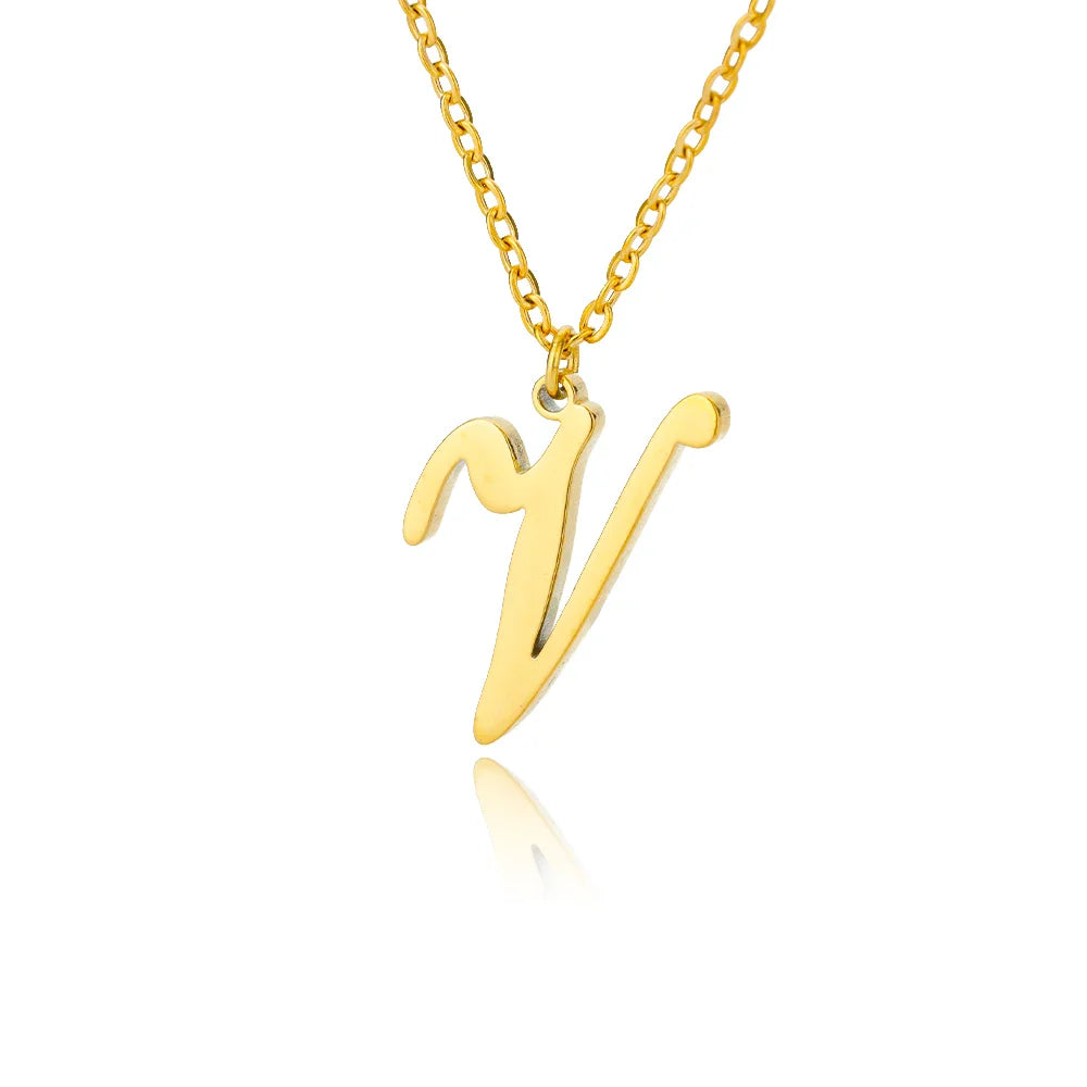 Ketting met initiaalhanger voor dames - letter 