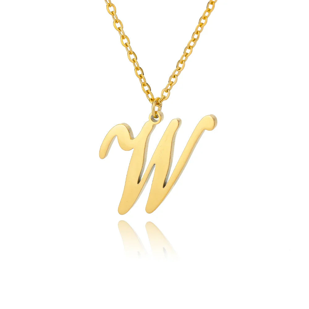 Ketting met initiaalhanger voor dames - letter 