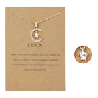 Collier avec Pendentif Lune en Strass Pierre de Naissance