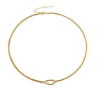 Halsketting met minimalistische knoophanger goud