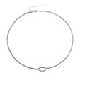 Halsketting met minimalistische knoophanger zilver