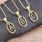 Ketting met ovale initiaalhanger