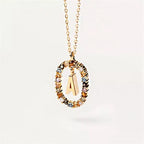 Ketting met ovale initiaalhanger a