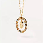 Ketting met ovale initiaalhanger g