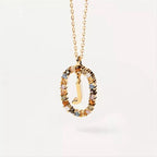 Ketting met ovale initiaalhanger j