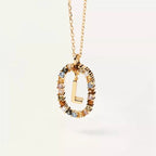 Ketting met ovale initiaalhanger l