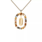 Ketting met ovale initiaalhanger o