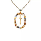 Ketting met ovale initiaalhanger t