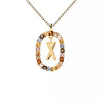 Ketting met ovale initiaalhanger x