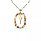 Ketting met ovale initiaalhanger y