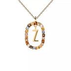 Ketting met ovale initiaalhanger z