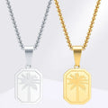 Halsketting met geometrische palmhanger in goud