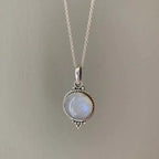 Ketting met Maansteen Hanger Vintage Stijl 