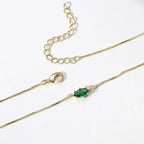 Ketting met oogvormige hanger met geboortesteen