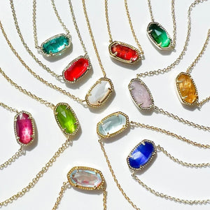 Collier avec Pendentif en Crystal Coloré Signe du Zodiaque