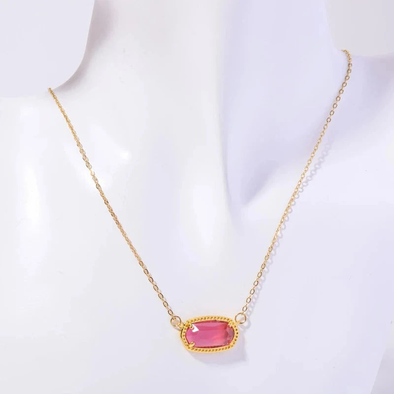 Collier avec Pendentif en Crystal Coloré Signe du Zodiaque