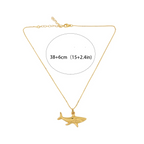 Ketting met gouden haaienhanger