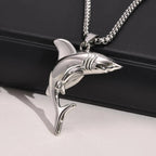Collier avec Pendentif Requin pour Homme argent