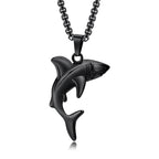 Collier avec Pendentif Requin pour Homme noir