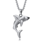 Collier avec Pendentif Requin pour Homme argent
