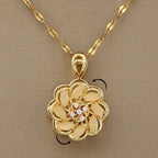 Collier avec Pendentif Rotatif Fleur Anti-Stress