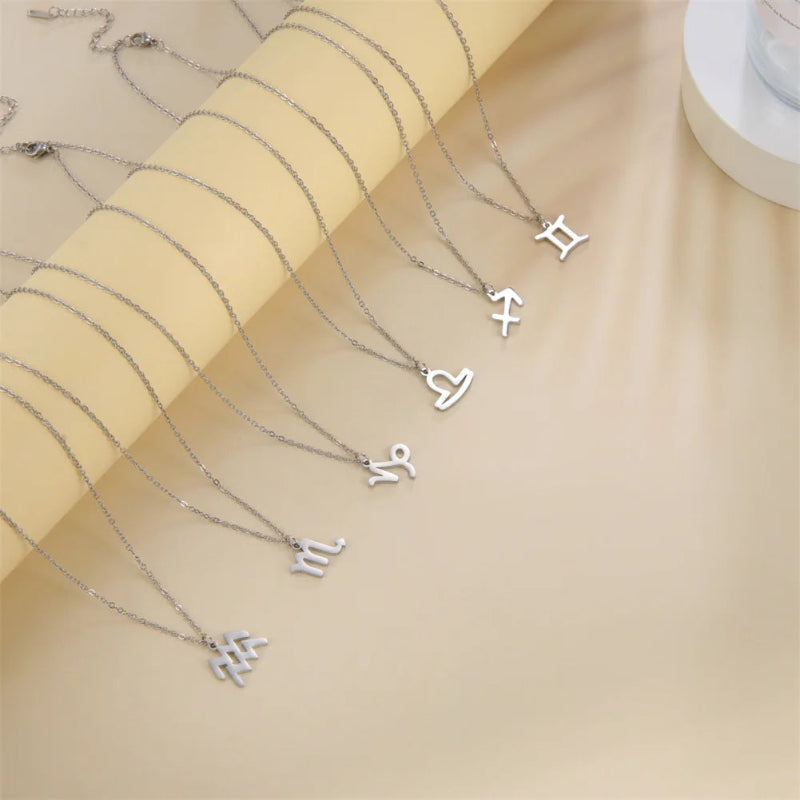 Collier avec Pendentif Dorés Signe du Zodiaque